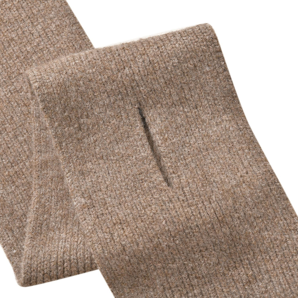 Winter Closeout Knitted Scarf- Light Brown