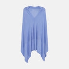 TAMSY Super Soft Knitted Poncho (One Size) - Sky Blue