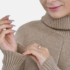 Tamsy Roll Neck Jumper (Size 8-18) - Beige