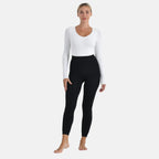Tamsy Close Out High Waist Faux Fur Fleece Thermal Leggings (Size M) - Black