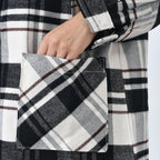 Tamsy Cotton Check Jacket (Size 84x1 cm) - Beige & Black