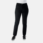 Tamsy Cotton Straight Leg Cord Trouser (Size 10 R) - Black