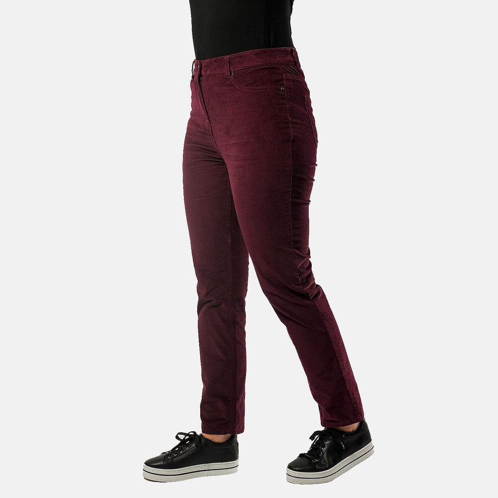 Tamsy Cotton Straight Leg Cord Trouser (Size 14 R) - Black