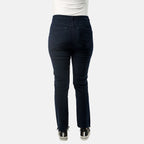Tamsy Cotton Straight Leg Cord Trouser (Size 16 R) - Navy