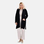 TAMSY Cotton Blend Jersey Cardigan (One Size) - Black