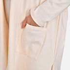 Tamsy 60% Cotton Blend Jersey Cardigan (One Size, 8-20) - Cream