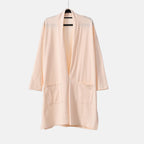 Tamsy 60% Cotton Blend Jersey Cardigan (One Size, 8-20) - Cream