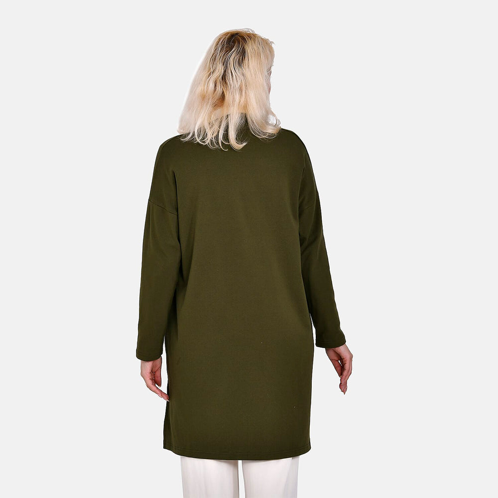 TAMSY Cotton Blend Cardigan (One Size) - Green