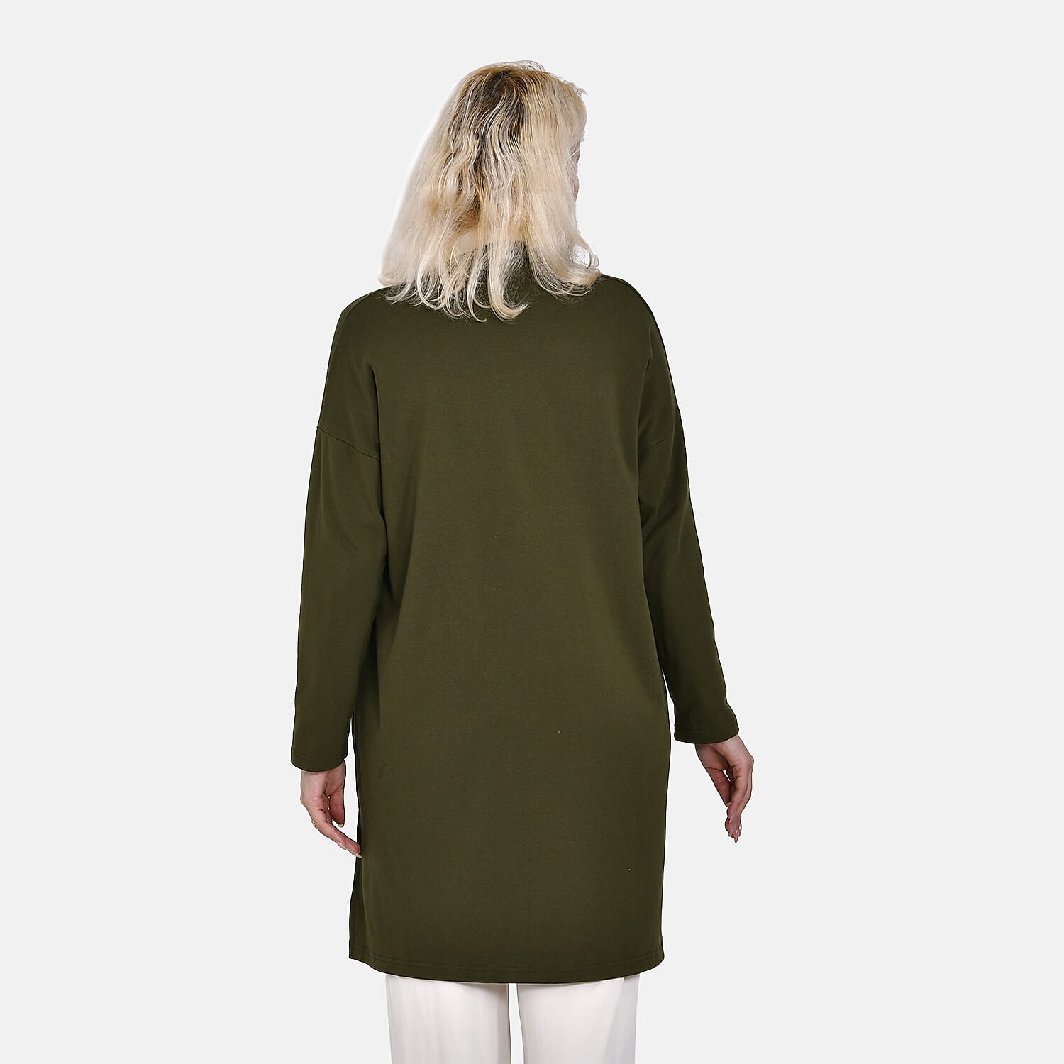 TAMSY Cotton Blend Cardigan (One Size) - Green