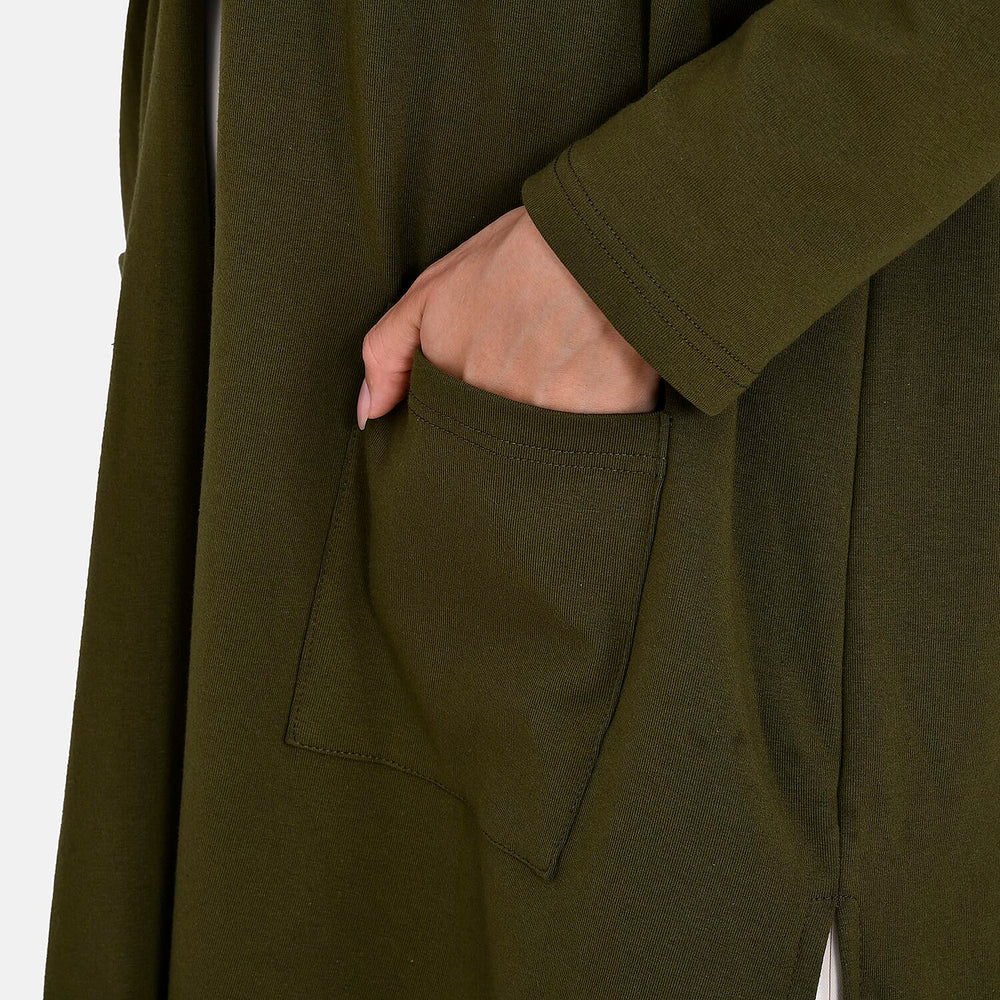 TAMSY Cotton Blend Cardigan (One Size) - Green