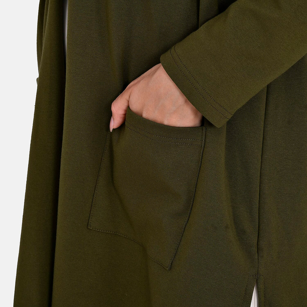 TAMSY Cotton Blend Cardigan (One Size) - Green