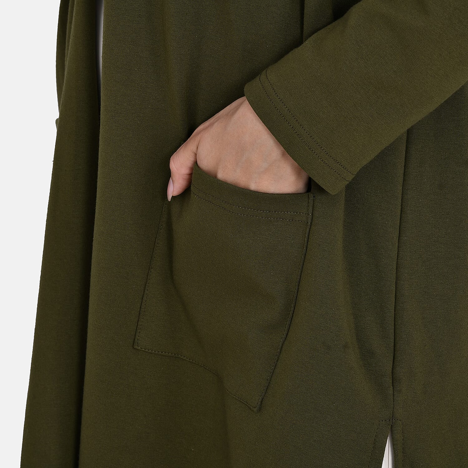TAMSY Cotton Blend Cardigan (One Size) - Green