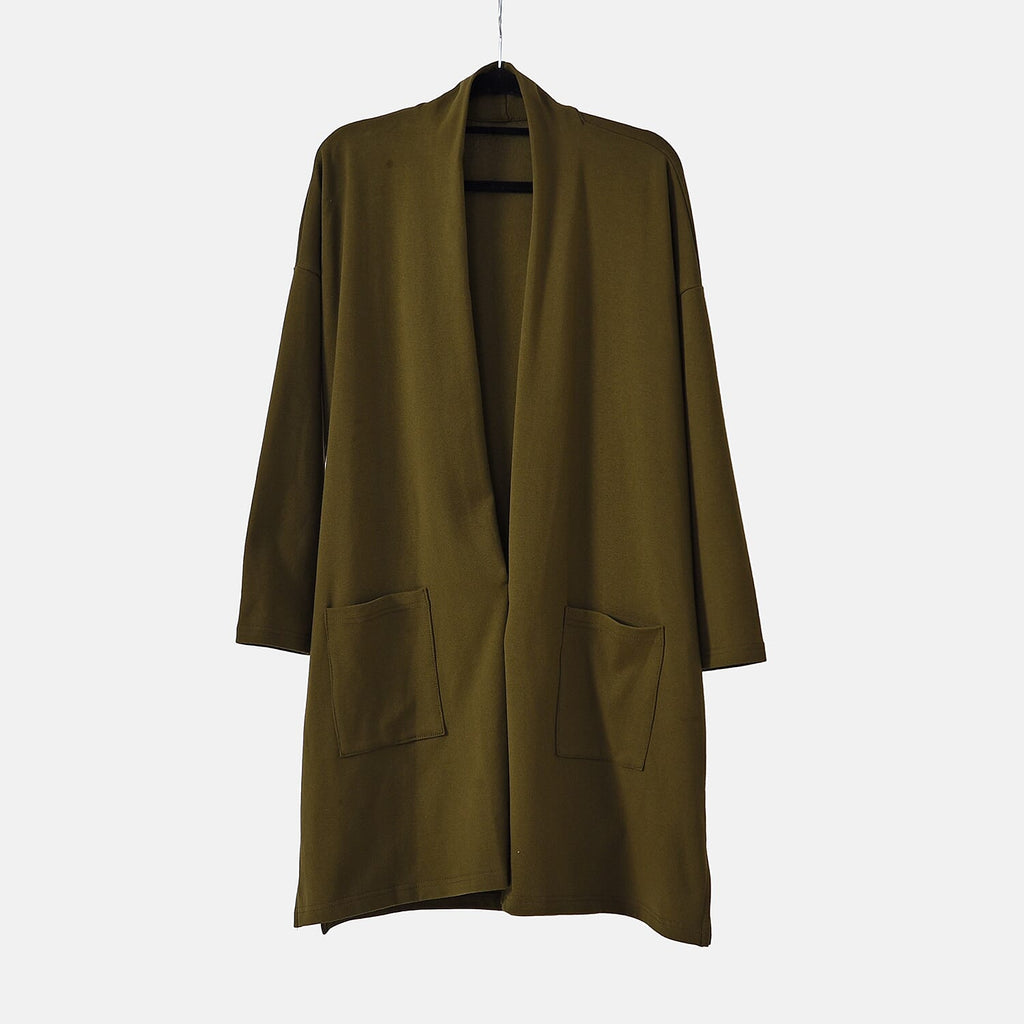 TAMSY Cotton Blend Cardigan (One Size) - Green