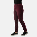Tamsy Cotton Straight Leg Cord Trouser (Size 16 R) - Berry