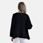 Tamsy Blanket Stitch Jacket (One Size) - Black & White