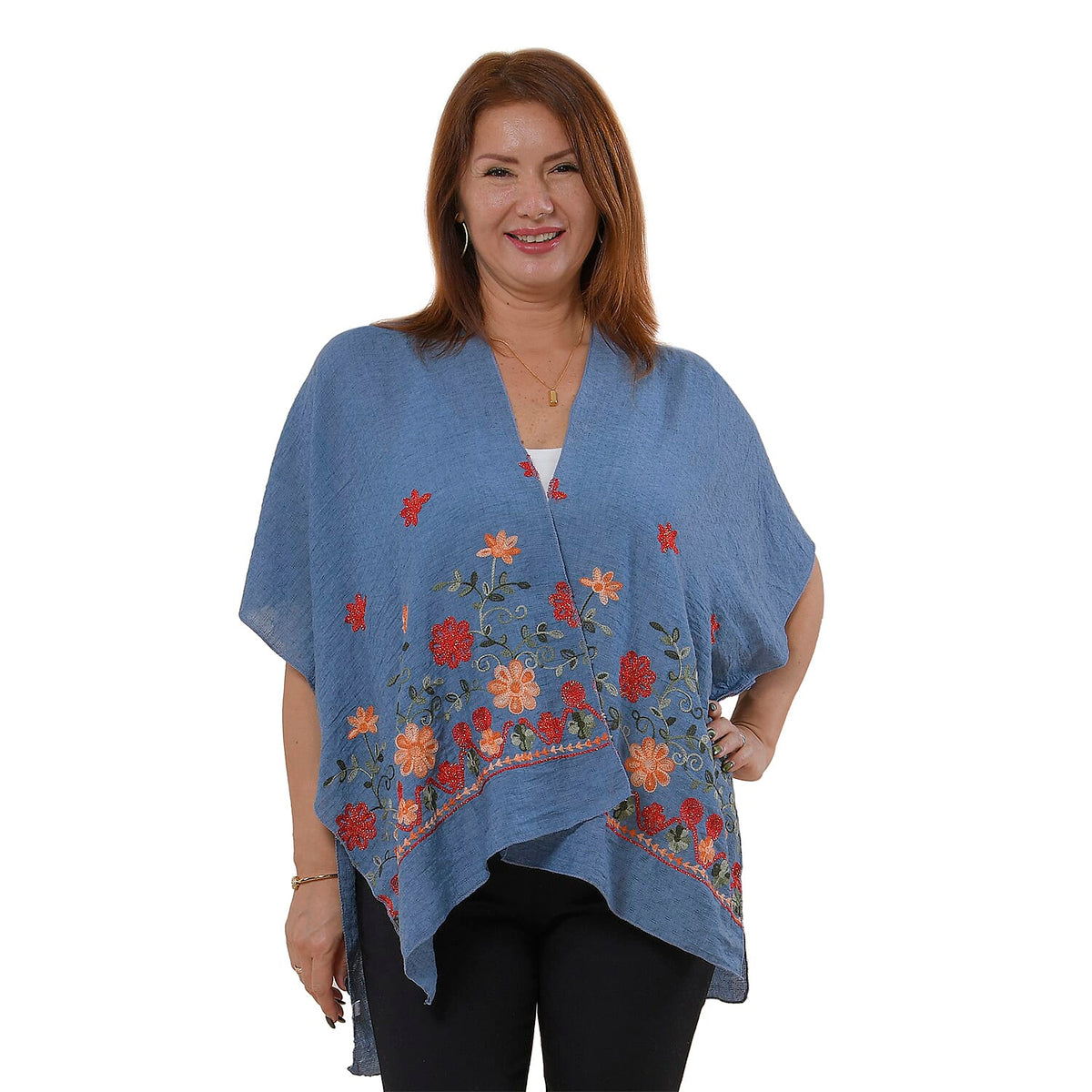 Floral Embroidery Kimono
