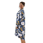100% Viscose Floral Pattern Loungewear (Size 8-22) - Navy