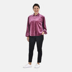 First Time Launch - Classic Purple Velour Shirt (Size M, 12-14)