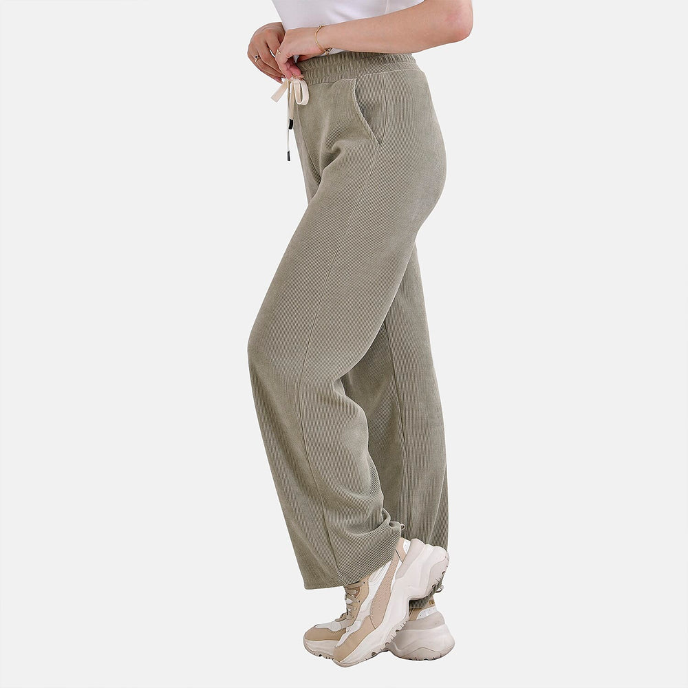 TAMSY Corduroy Trousers (Size S) - Green