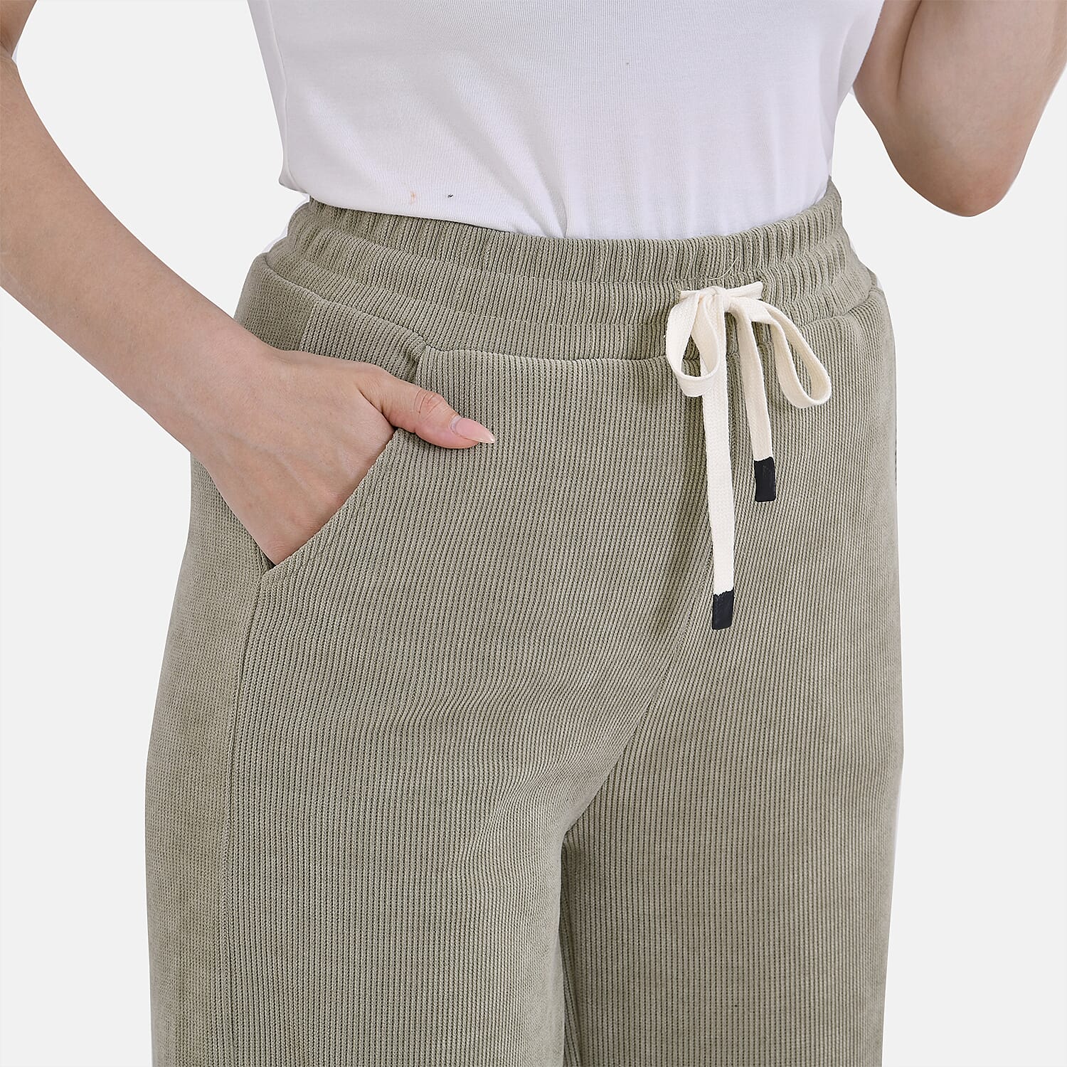 TAMSY Corduroy Trousers (Size S) - Green