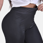 Leggings with Sheen Finish (Size L) - Black