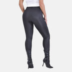 Leggings with Sheen Finish (Size S) - Black