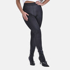 Leggings with Sheen Finish (Size S) - Black