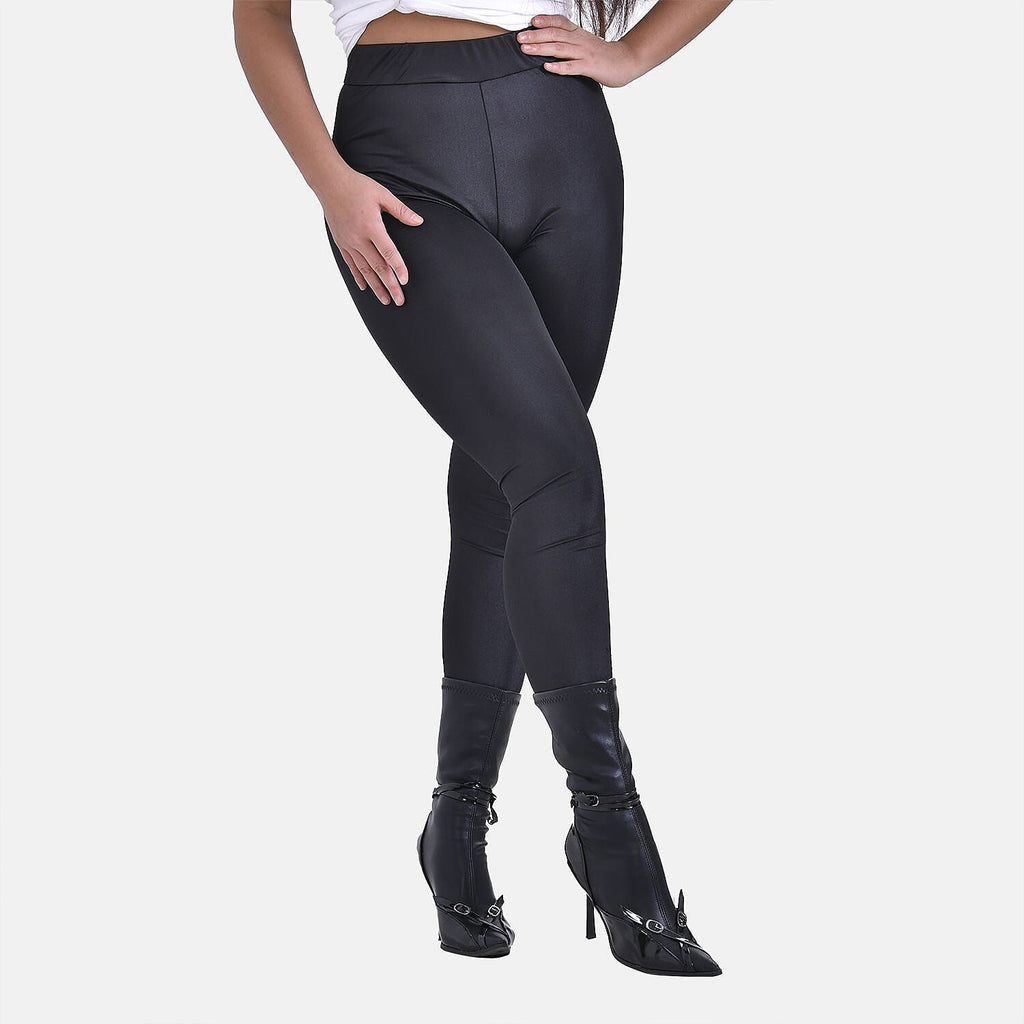 Leggings with Sheen Finish (Size XXL) - Black