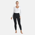Tamsy Leopard Embossed Faux Fur Leggings (Size M) - Black