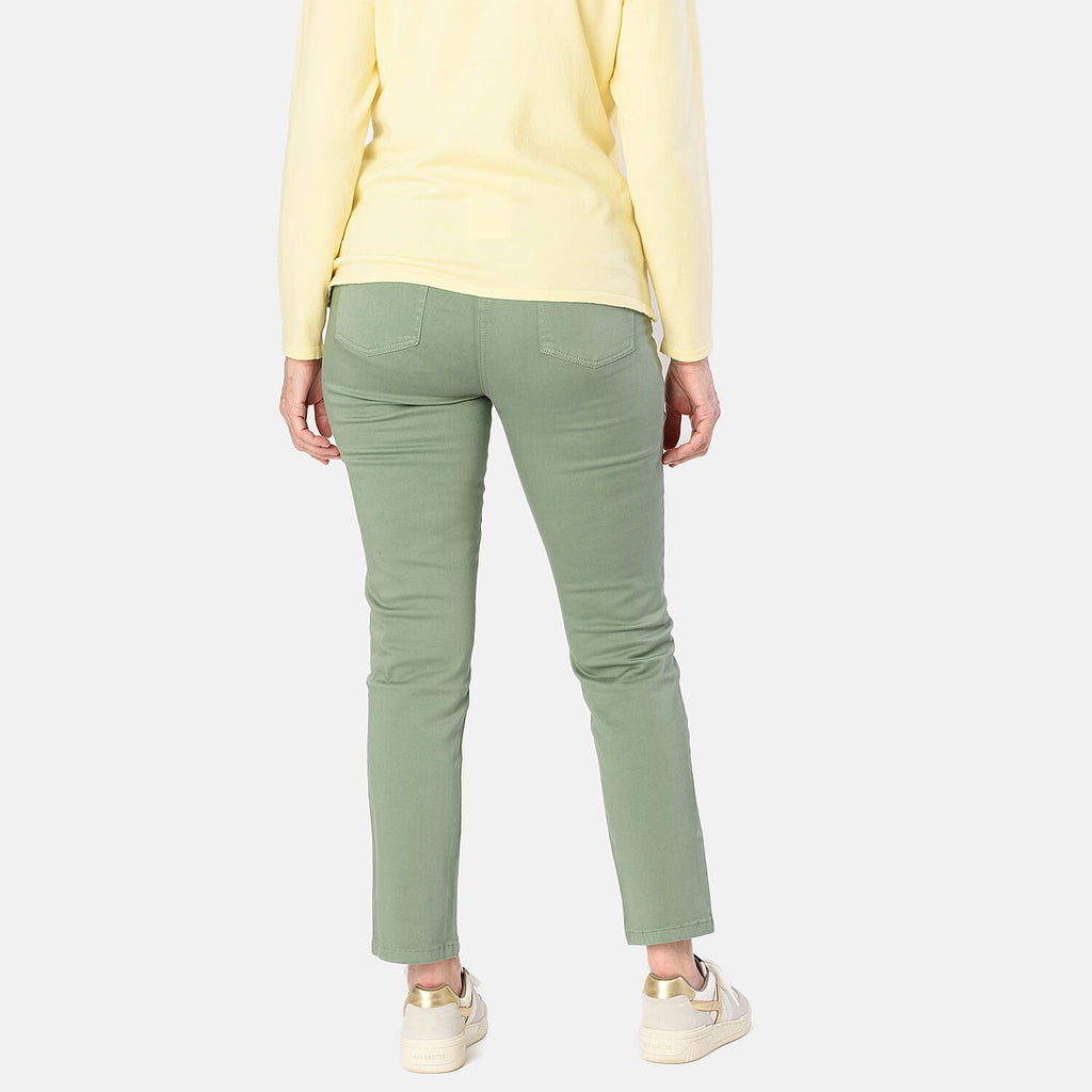 Tamsy Cotton Stretch Twill Jean (Size 14) - Khaki