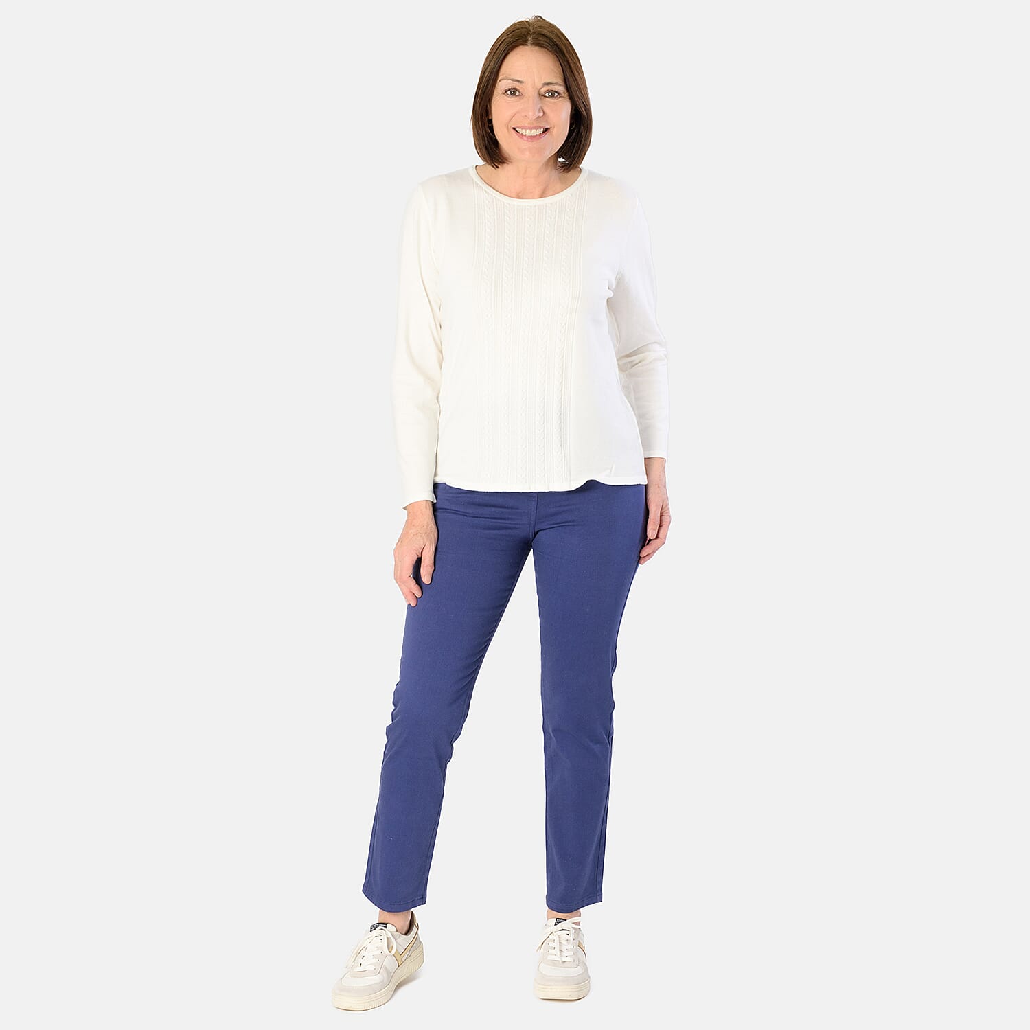 Tamsy Cotton Stretch Twill Jean (Size 16) - Indigo