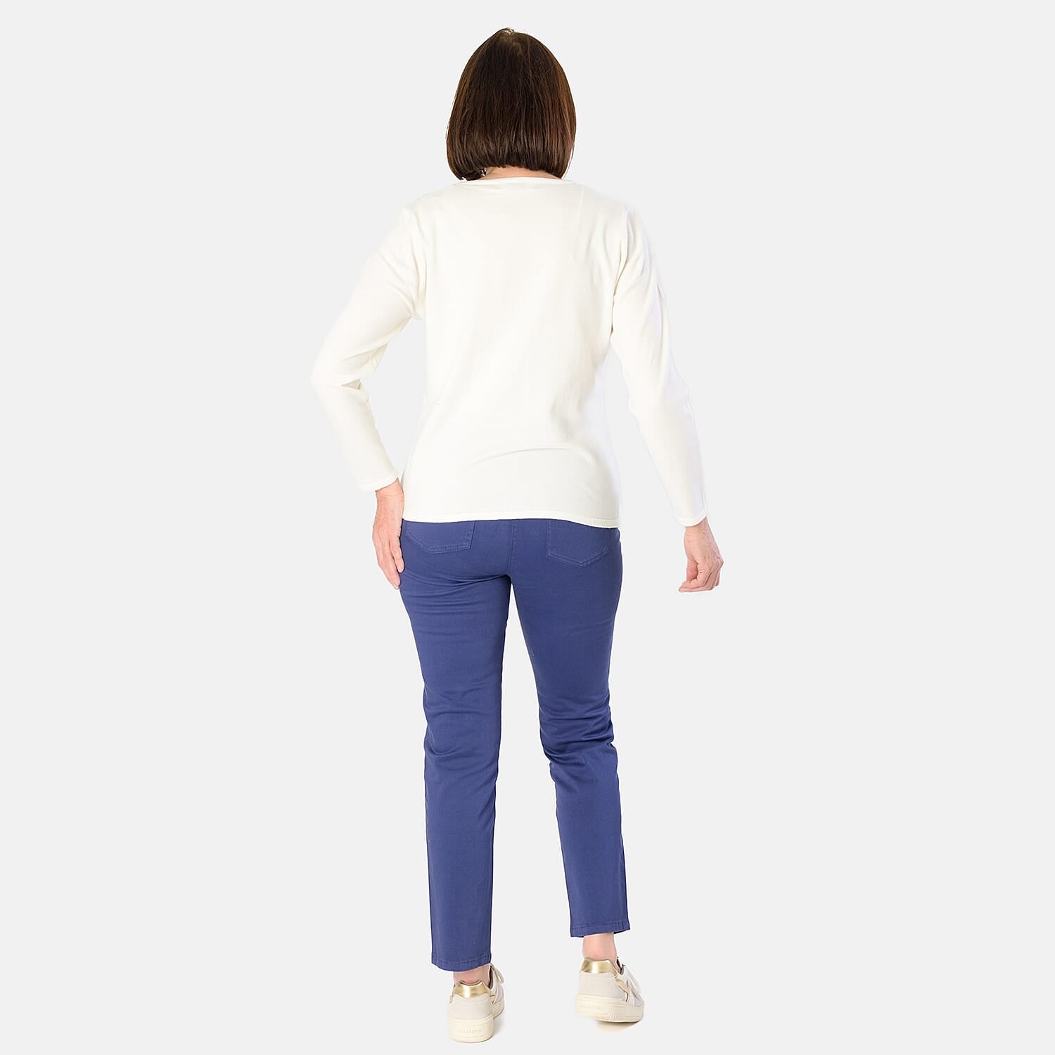 Tamsy Cotton Stretch Twill Jean (Size 16) - Indigo