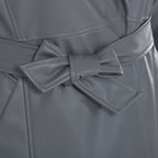 Tamsy Oversized Belted Coat with Adjustable Cuffs (Size S,8-10) - Dark Grey