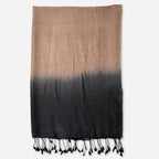Tamsy Dual Shade Ombre Stole (Size 210 x 70 cm) - Light Brown & Dark Blue