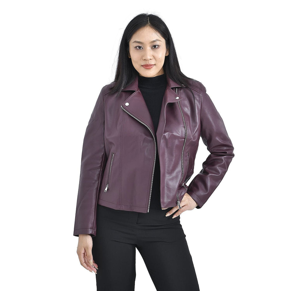 Tamsy Zipper Collar Jacket (Size S) - Burgundy