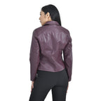 Tamsy Zipper Collar Jacket (Size XXL) - Burgundy