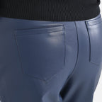 TAMSY 100% PU Leather Look Trouser  (Size 14) - Navy