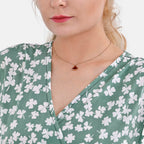 Tamsy V-Neck Solid Top (One Size 8 to 16) - Green