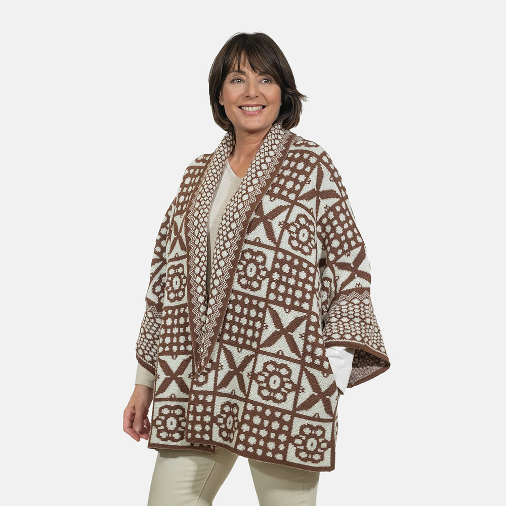 Closeout Deal - Oversized Knit Cardigan - Beige