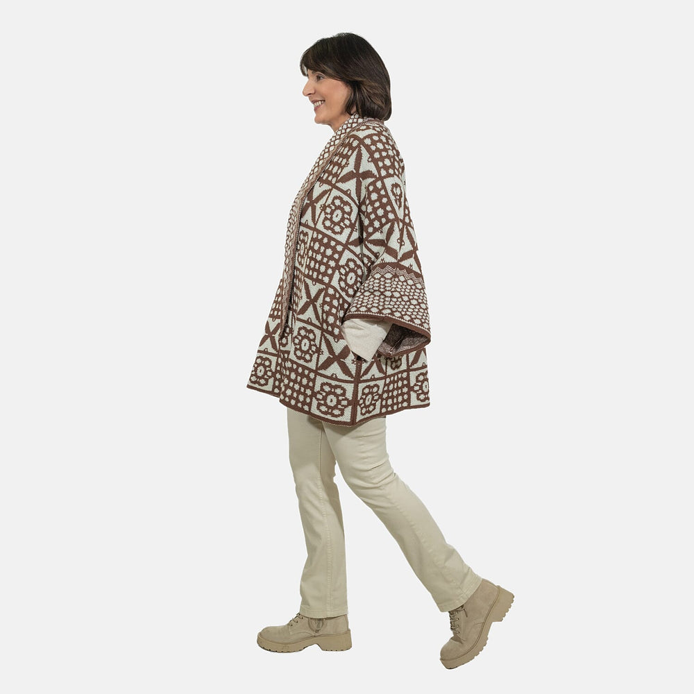 Closeout Deal - Oversized Knit Cardigan - Beige