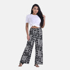 Tamsy Cashew Nut Printed Trousers (One Size, 8-16) - Black One