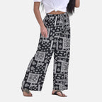 Tamsy Cashew Nut Printed Trousers (One Size, 8-16) - Black One