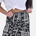 Tamsy Cashew Nut Printed Trousers (One Size, 8-16) - Black One