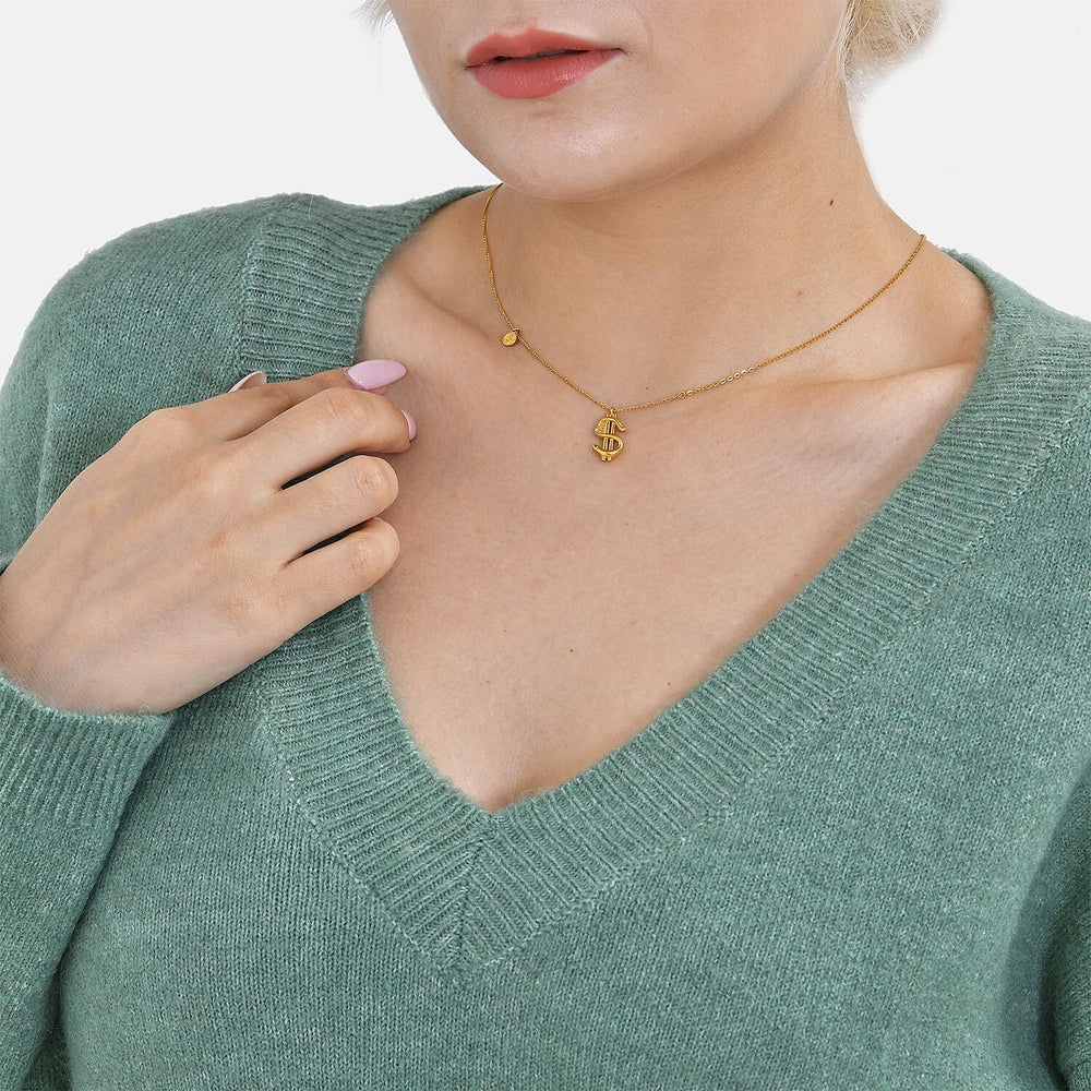 Closeout Stylish V-Neck Long Sleeve Jumpers (Size S) - Green