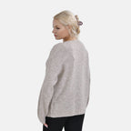 Brand New V-Neck Long Sleeve Jumpers (Size L) - Beige