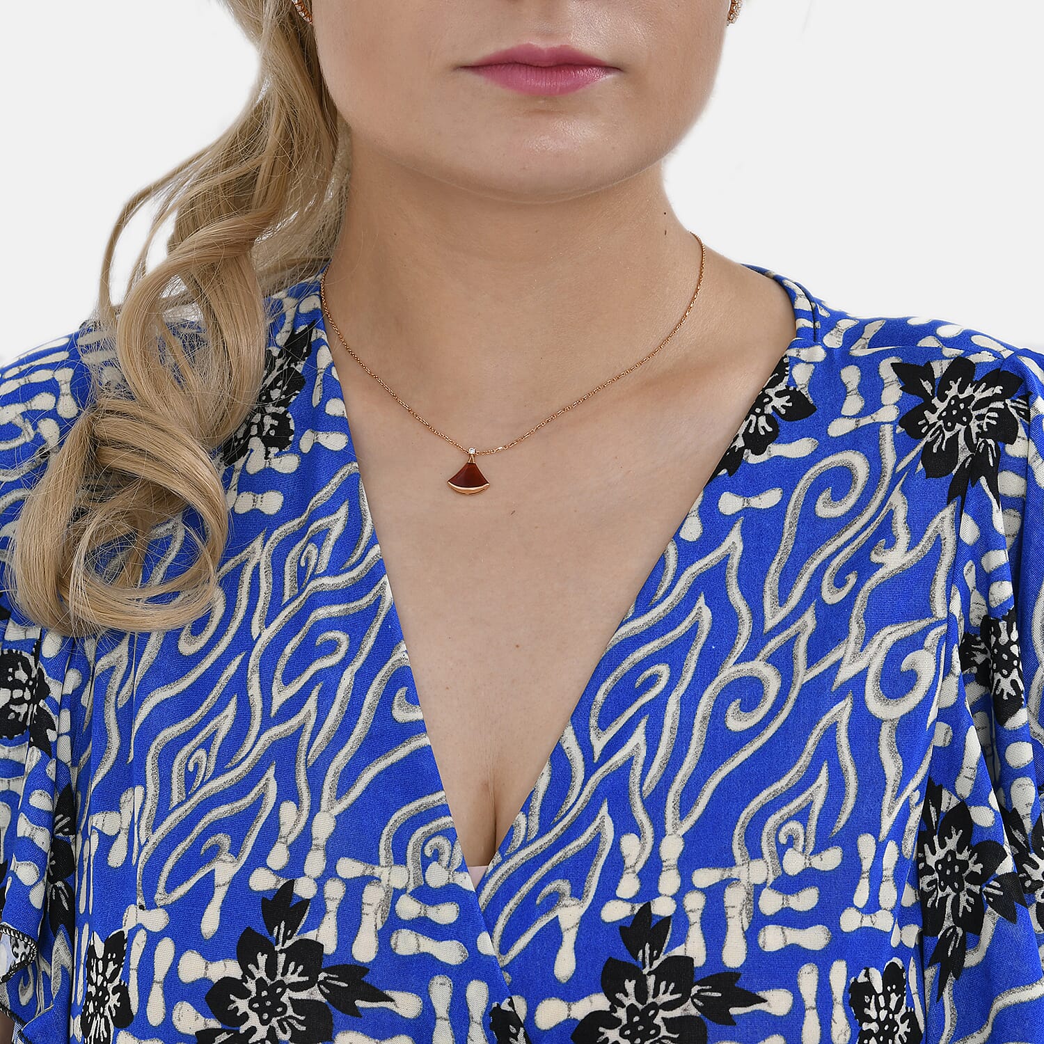 TAMSY Flutter Sleeves Smocked Midi Dress (Curve Size 20-26) - Blue