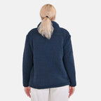 La Marey Fleece Patterned Half Zipped Sweat Shirt (Size 12 to 14 ) - Navy