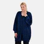 TAMSY Plain Cardigan (One Size) - Navy