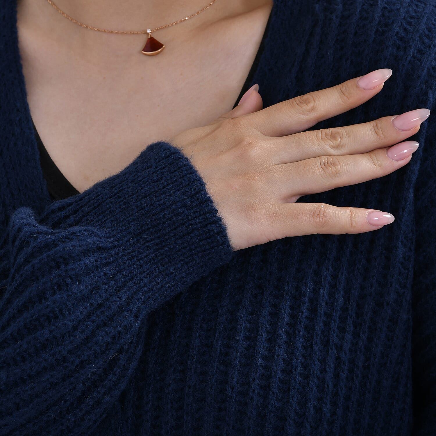 TAMSY Plain Cardigan (One Size) - Navy