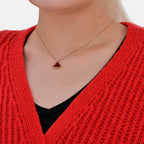 Tamsy Soft Cardigan(- Red & Beige (Size 8 to 20)